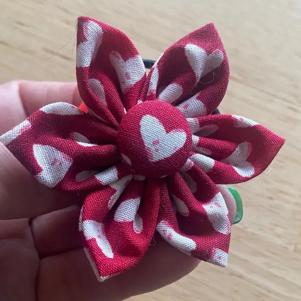 Elegant Red Floral Hair Accessory